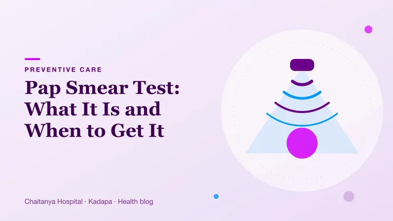 Illustration of a gentle scanning motif representing cervical screening for women's health.