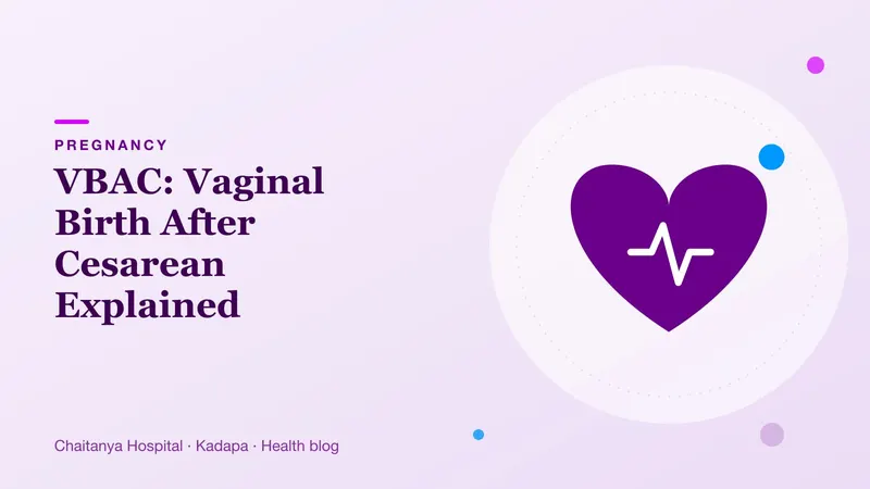 A gentle heart motif symbolising a mother planning a safe vaginal birth after a previous cesarean.
